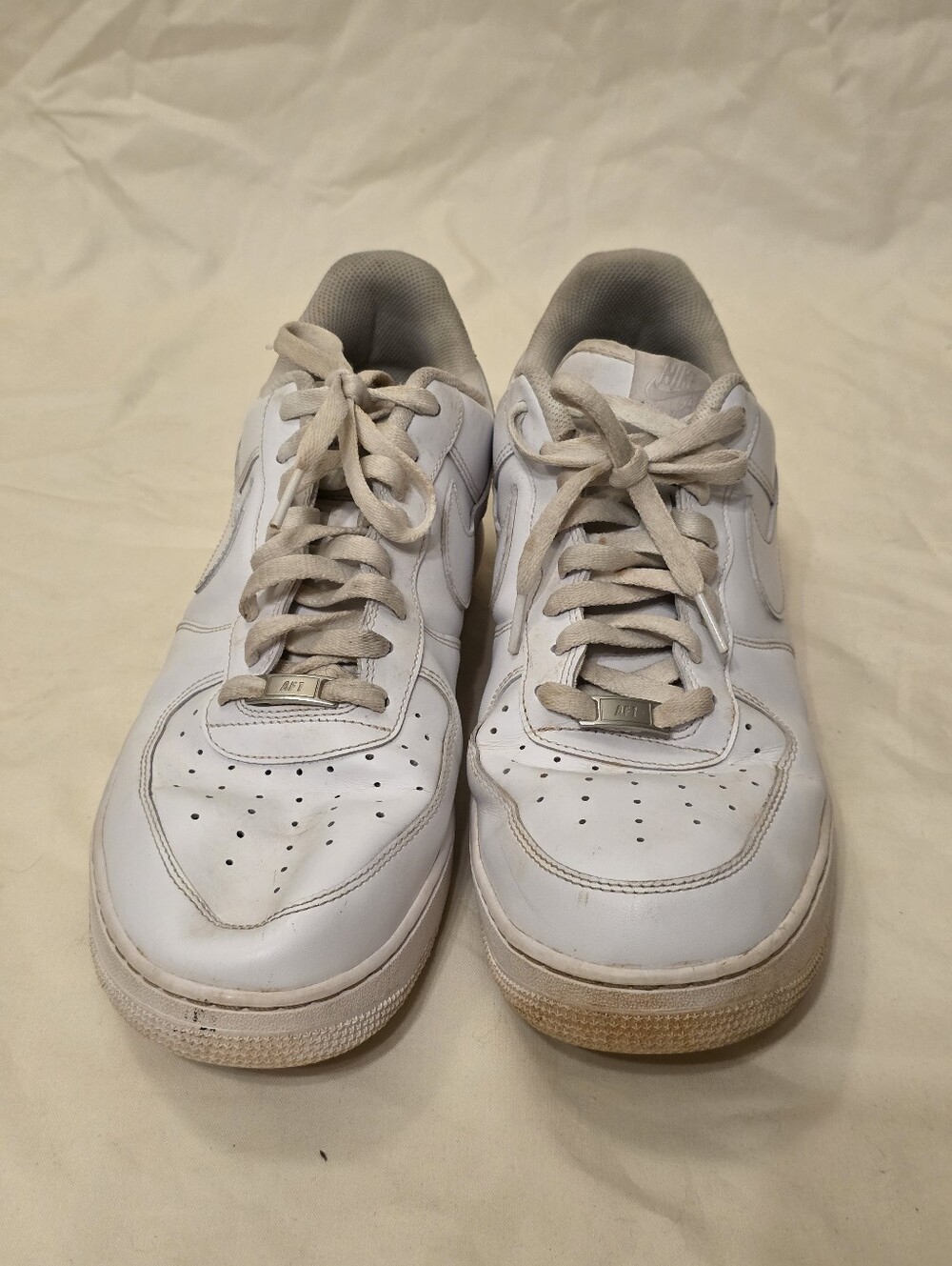 Nike Air Force 1 Low Triple White sneaker Sz 14 - Picture 2 of 6